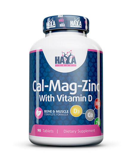 HAYA LABS CALCIUM MAGNESIUM & ZINC WITH VITAMIN D / 90 TABS.