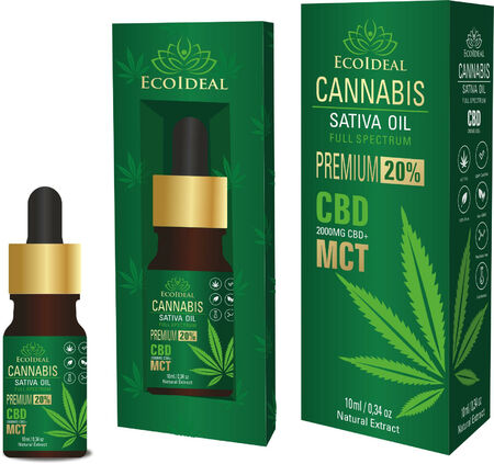 CBD Sativa oil PREMIUM - 20% ( 10МЛ )