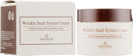 Подхранващ крем против бръчки с охлювен муцин The Skin House Wrinkle Snail System Cream 50ml