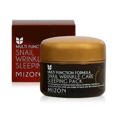 MIZON Нощен пакет против бръчки със слуз от охлюви Snail Wrinkle Care Sleeping Pack 80ml