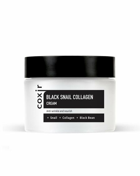 Крем против бръчки с муцин от черен охлюв и колаген Coxir Black SNail Collagen Cream 50ml