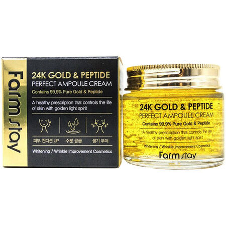 farmstay 24k gold & peptide perfect ampoule cream 80ml