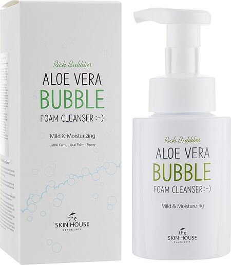 The Skin House Почистваща Бъбъл пяна с екстракт от Алое Aloe Vera Bubble Foam Cleanser 300ml