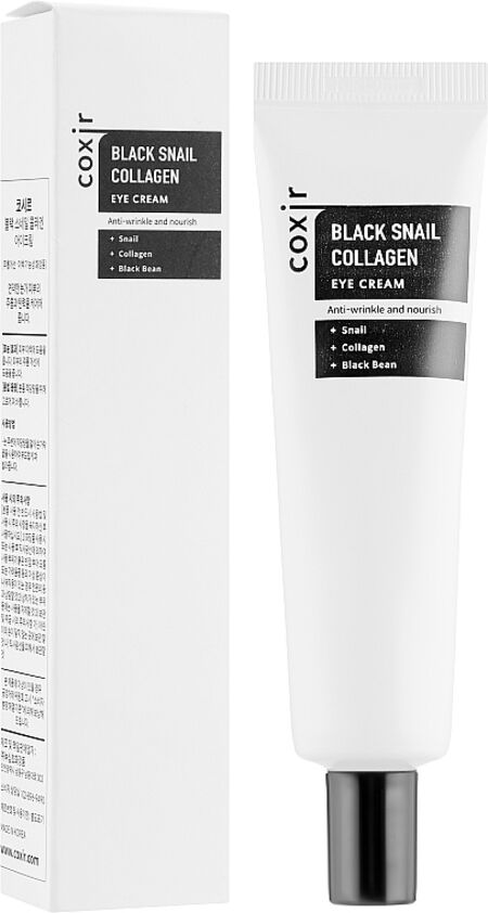 Стягащ околоочен крем с муцин от черен охлюв и колаген Coxir Black Snail Collagen Eye Cream 30ml