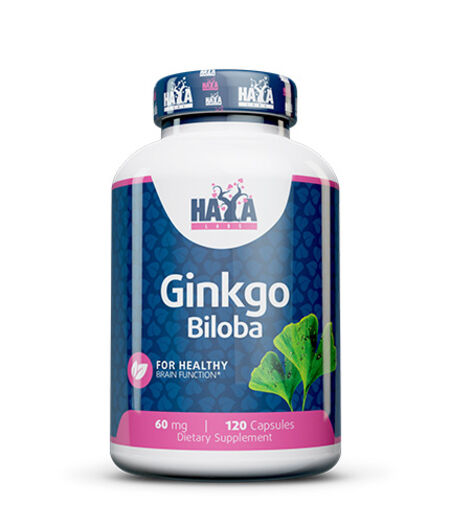 HAYA LABS GINKGO BILOBA 60MG. / 120 CAPS.