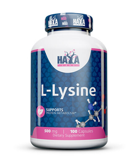 HAYA LABS L-LYSINE 500MG. / 100 VCAPS.