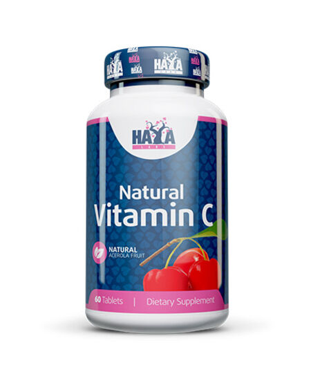 HAYA LABS NATURAL VITAMIN C FROM ORGANIC ACEROLA FRUIT 60 TABS.