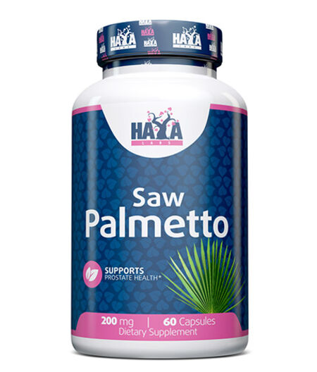 HAYA LABS SAW PALMETTO 200MG / 60 CAPS.