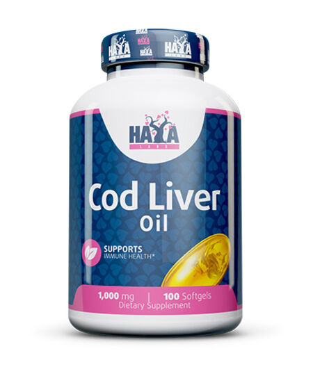 HAYA LABS COD LIVER OIL 1000MG. / 100 SOFTGELS