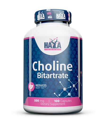 HAYA LABS CHOLINE BITARTRATE 500MG / 100 CAPS.