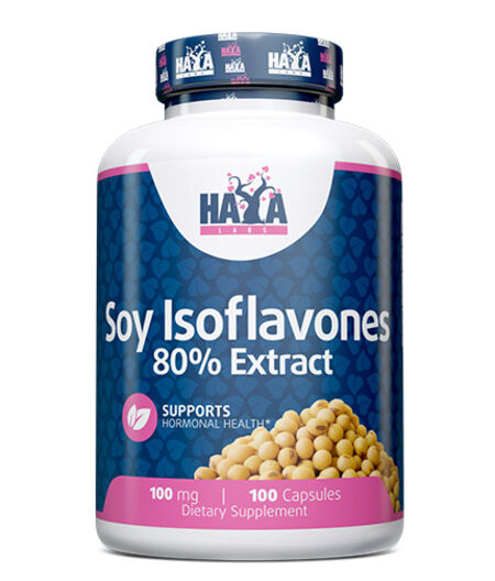 HAYA LABS SOY ISOFLAVONES 80% EXTRACT NON-GMO 100MG / 100 CAPS