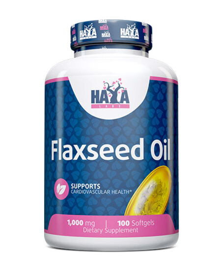 HAYA LABS FLAX SEED OIL ORGANIC 1000MG. / 100 SOFTGELS