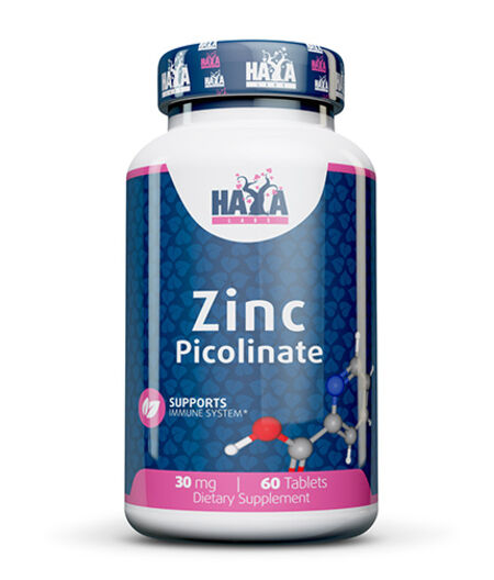 HAYA LABS ZINC PICOLINATE 30 MG. / 60 TABS.