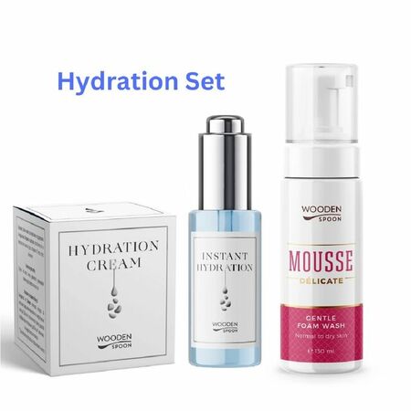 HYDRATION SE, Еликсир Instant Hydration + Крем Instant Hydrat +Почистваща пяна за лице + 5бр.тампони за лице