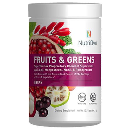 NutriDyn Fruits and Greens – Berry Flavour (Плодове и зеленолистни с вкус на горски плодове) ~30 дози