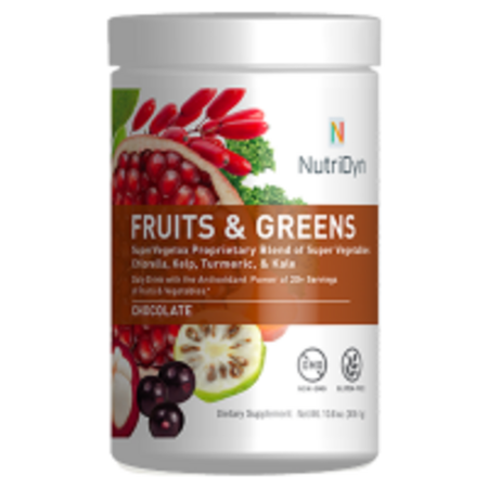 NutriDyn Fruits and Greens – Chocolate Flavour (Плодове и зеленолистни с вкус на шоколад) ~27 дози