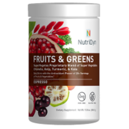 NutriDyn Fruits and Greens – Espresso Flavour (Плодове и зеленолистни с вкус на еспресо) ~27 дози