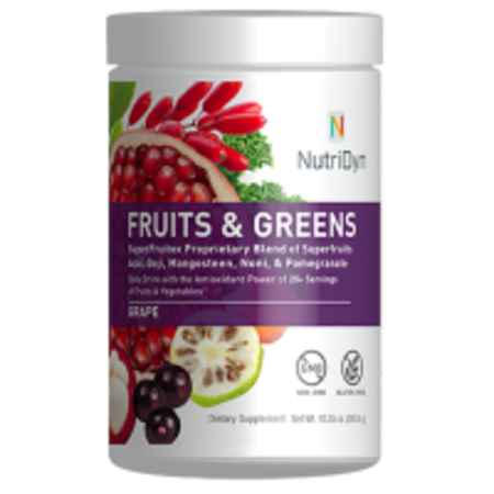 NutriDyn Fruits and Greens – Grape Flavour (Плодове и зеленолистни с вкус на грозде) ~30 дози