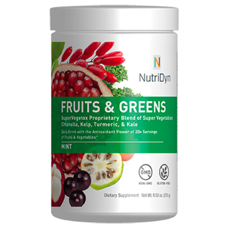 NutriDyn Fruits and Greens – Mint Flavour (Плодове и зеленолистни с вкус на мента) ~27 дози