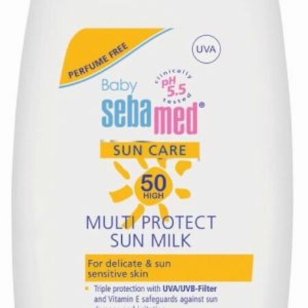 Бебе слънцезащитно мляко SPF 50 200мл без парфюм