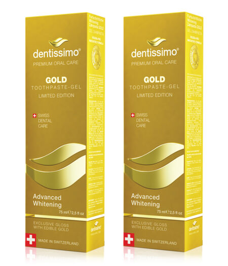 Dentissimo Промо Паста за зъби Advanced Whitening Gold 75 ml х2 броя